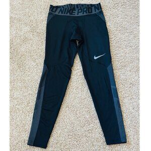 ⛷️ Nike ⛷️ Pro Men's Hyperwarm Compression Training Leggings/Tights Black/Gray